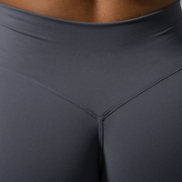 Leggings de sport taille mi-haute pour femme avec logo personnalisé, effet froncé fessier dissimulé, sans couture avant, coupe large, pour le yoga et le fitness