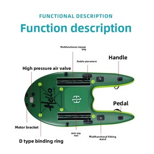 Ensemble de planches de SUP gonflables en PVC pour la pêche, disponible en gros, planche à pagaie Frog pour le surf, la pêche à la ligne et la plateforme flottante aquatique - Product Image 4
