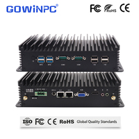 Mini PC industriel J6412 triple LAN quad core à montage sur rail DIN, Windows 10 / VGA 6XCOM