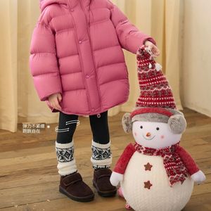 Tongxingyuan Girls Fair Isle Leggings Fleece Lined Winter Pants Knitted Warm Bottoms For Children - Product Image 2