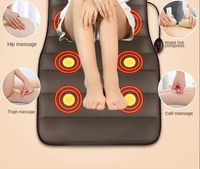 Matelas de massage chauffant et vibrant électrique 2025 pour le dos et le corps entier, idéal pour la maison et le bureau, réglable