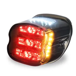 OVOVS Super Bright Brake Light With Turn Signal Smoke Lens Rear Light LED Tail Light For Harley Road King Electra Glide Street