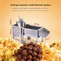 Machine à Popcorn au Gaz Commerciale 12 Oz avec Chariot pour Popcorn Caramel, Idéale pour la Restauration Ambulante et les Événements