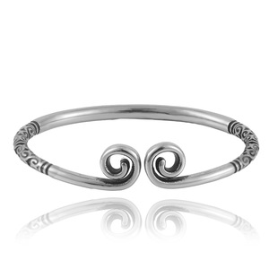 yunnique Titanium Steel Open <b>Bangle</b> Unisex Retro Stainless Steel Jewelry 280714 - Product Image 1