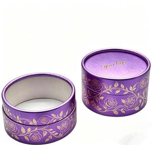 Custom Four-Color Printing Gold Foil Stamping Cylindrical Paper Box for Perfume Essential Oil Food Cosmetics Aromatherapy Gift - Product Image 1