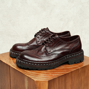 Nueva Tendencia en Zapatos de Hombre de Cuero Genuino, Cerrados, Brillantes, para Otoño, Estilo Británico, Deportivos, Casuales, Sin Cordones, Ligeros, Antideslizantes y Transpirables DSYX - Product Image 4