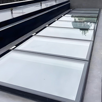 Panneau de verre mobile motorisé intelligent conception de toit sortie d'escalier électrique rétractable systèmes de fenêtres de lucarne pour toiture coulissante