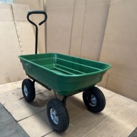 Chariot de jardin polyvalent à benne basculante, remorque de 75 litres, grande brouette basculante