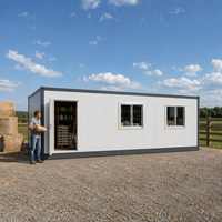 Conteneur de 20 pieds pour abri de ferme et stockage d'aliments, pratique, isolé, imperméable, respirant, coupe-vent, design moderne, en kit