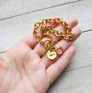 Pulsera de acero inoxidable 316L de alta calidad, pulsera de joyería cristiana <span class=keywords><strong>para</strong></span> <span class=keywords><strong>mujer</strong></span>, pulsera de regalos con versículo bíblico - Product Image 4