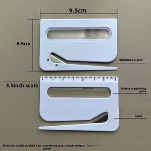 Promotion Custom Logo 3-In-1 Eco-Friendly Plastic Magnifying Glass <b>Letter</b> With Graduated Ruler & <b>Envelope</b> Opener - Product Image 2