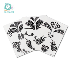 Ultimi Adesivi per Tatuaggi Temporanei Rocooart, Fantastici Tatuaggi Neri per Viso in Stile Maori ed Egiziano - Product Image 5