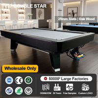 Table de billard snooker 9FT avec plateau en ardoise Jiujiang 3 de 25 mm, coussinets en caoutchouc premium, table de billard 9 boules avec retour de balles, pour usage intérieur