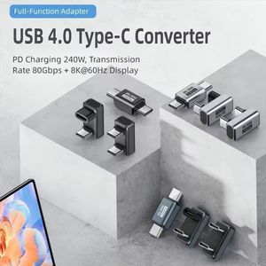 Conector de Carga USB4.0 PD240W 8K60Hz para Adaptador en Ángulo Recto en Forma de U <span class=keywords><strong>USB</strong></span> <span class=keywords><strong>C</strong></span> <span class=keywords><strong>OTG</strong></span> de Alta Velocidad de 80Gbps para Macbook Phnoe15/16 - Product Image 3