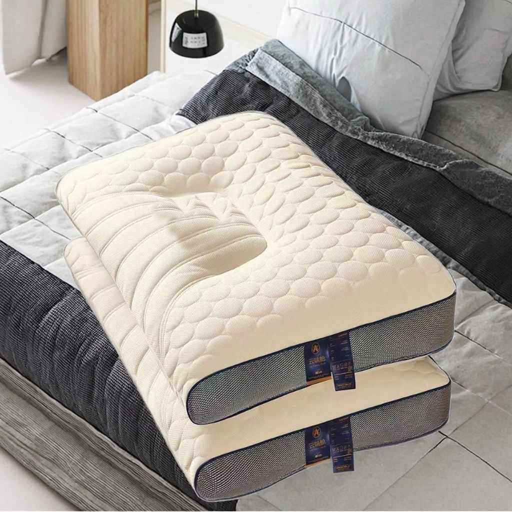 gray edge low pillow x2 pieces