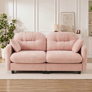 Divano Componibile Cloud in Tessuto Chenille, Design Ergonomico Trapuntato, Schiuma ad Alta Densità, Facile da Montare, per Soggiorni - Product Image 1