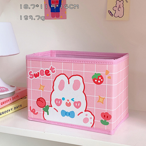 <span class=keywords><strong>New</strong></span> Arrival PU Vải Máy tính để bàn hộp lưu trữ có thể gập lại sinh viên ký túc xá hộp lưu trữ Mini - Product Image 2