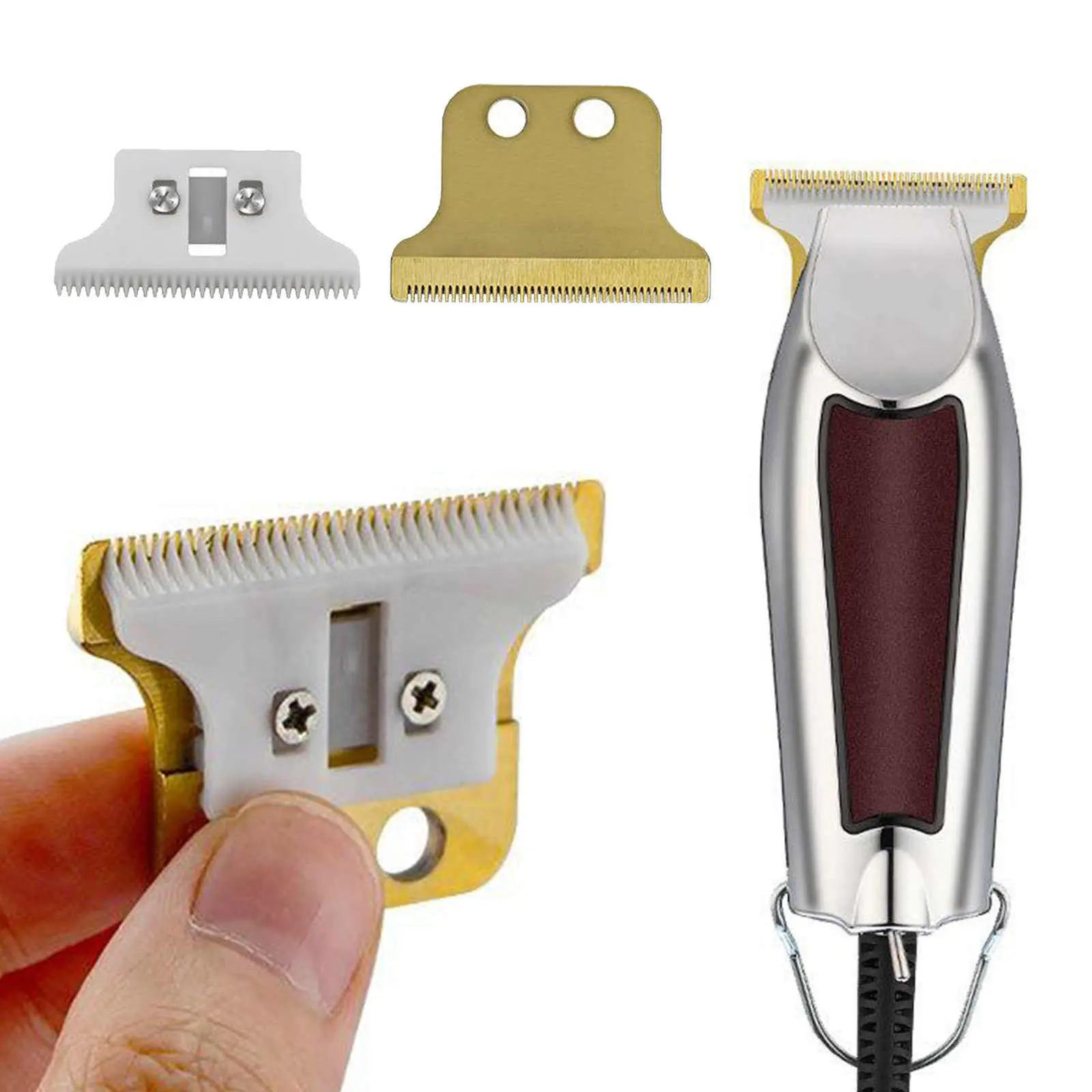 Cortador de cabelo com lâmina, para 8081, acessórios de reparo, substituição de cabeça de metal, fundo