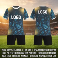 Ensemble d'uniformes de football personnalisés EURO Club Tropical Fern 26/27, tissu polyester à séchage rapide, kit de maillot de football OEM