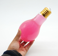 Bouteilles en verre d'ampoule personnalisées 300ml/400ml Récipients à boisson uniques avec couvercles en métal pour cadeaux décoration de la maison