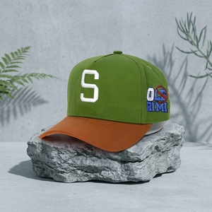 Custom uomo XXL ODM 5 pannello ricamato logo a tesa curva con disegno di <span class=keywords><strong>Snapback</strong></span> 2 Tone 2 tone cappellini da Baseball Gorras cappelli per uomo - Product Image 4