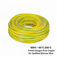 Cable de Silicona UL3512 de 17 AWG, 1.1mm², Calibre 17, Flexible, OFC Estañado, 600V, 200C, para Señales de Robots Industriales