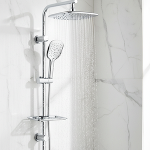 Juego de Ducha de Lluvia de Alta Presión con Empaque Personalizado, Montado en la Pared, de Acero Inoxidable Cepillado, para Mejorar el Baño de Apartamentos - Product Image 1