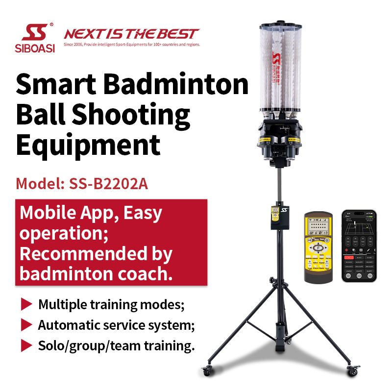 2026 Topseller Automatische Badminton-Ballmaschine für Training und Übung mit APP-Fernbedienung, 180 Bälle Kapazität B2202A****^^^^ https://www.siboasi.com