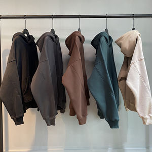 Felpe con Cappuccio Personalizzate OEM Pesanti con Stampa a Rilievo, Pullover Invernale Oversize da Uomo in French Terry con Ricamo Patchwork e Vestibilità Boxy - Product Image 1