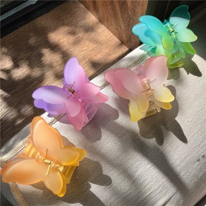 <span class=keywords><strong>Pince</strong></span> à cheveux <span class=keywords><strong>papillon</strong></span> double couche dégradée en gros pour femmes, <span class=keywords><strong>pince</strong></span> requin de luxe couleur gelée mate pour <span class=keywords><strong>coiffure</strong></span> mi-attachée - Product Image 2