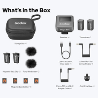 Godox Magic XT1 micrófono inalámbrico profesional al aire libre grabación en vivo doble reducción de ruido collar clip radio tipo-C adaptador