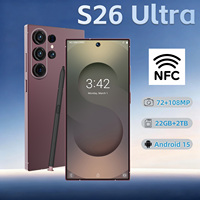 Smartphone S26 Ultra Android 15 5G avec fonction NFC, appareil photo 108MP, 22 Go + 2 To de stockage pour les affaires, le bureau, le divertissement quotidien et les voyages