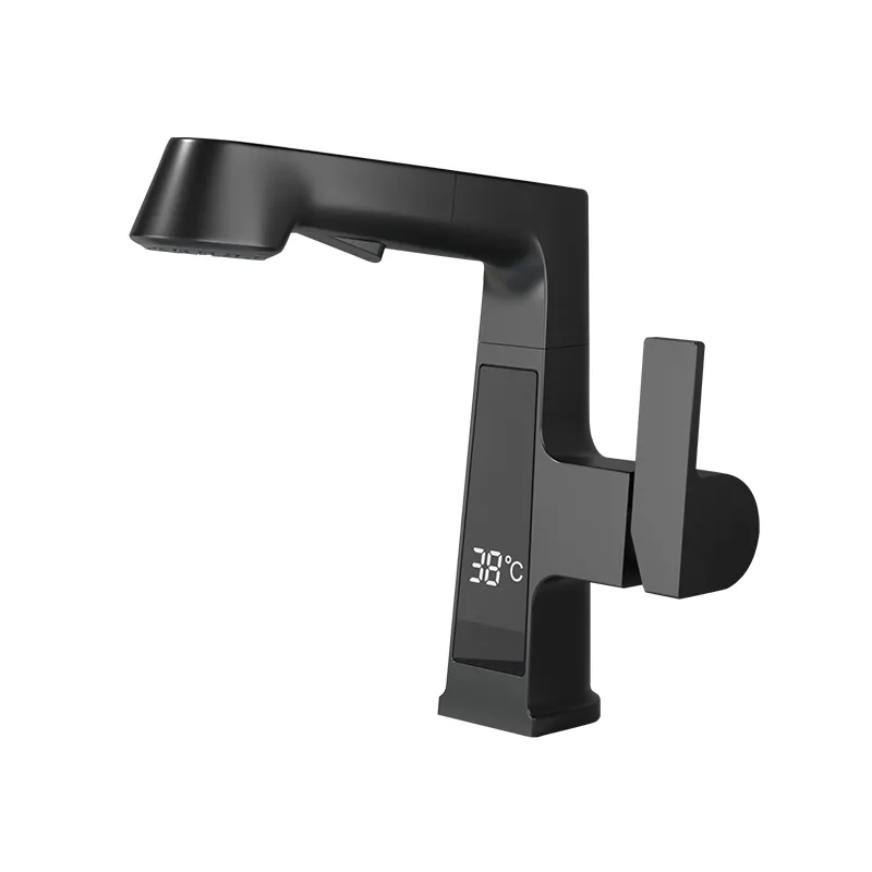 Digital Display Pull Out Lifting Up Down Taps And Faucets Grohe Mixer Faucet Taps Bathroom Basin Faucet Latest Model
