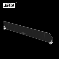 Séparateur d'étagère en PET transparent pour la vente en gros, organisateur de produits pour supermarchés et présentoirs de magasin