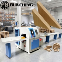 Scie CNC bois triangulaire haute vitesse Coupe transversale avec servomoteur de precision Alimentation automatique