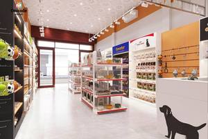 การออกแบบตกแต่งภายในร้านขายสัตว์เลี้ยง |   เฟอร์นิเจอร์ไม้สั่งทำพิเศษและเคาน์เตอร์โชว์สินค้า |   อุปกรณ์ตกแต่งร้านค้าปลีกครบชุดพร้อมตู้โชว์ LED - Product Image 4