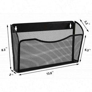 Hanging Wall <b>File</b> <b>Organizer</b> Office Space <b>Organizer</b> Office <b>File</b> <b>Organizer</b> Single Pocket Mesh Bin Office Wall <b>File</b> Holder - Product Image 4