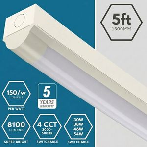 150cm 30W 38W 46W 54W Power Adjustable <b>LED</b> Batten <b>Light</b> AC220-240V <b>Led</b> <b>Ceiling</b> Linear <b>Light</b> 5 Feet 3CCT Batten Tube <b>Led</b> - Product Image 2