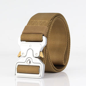 เข็มขัดไนลอนยุทธวิธี4.5ซม. สไตล์ทหารสายพานผ้าโพลีเอสเตอร์ทอแบบลำลองสำหรับใช้ในชีวิตประจำวันพร้อมโลโก้แบบกำหนดเองสำหรับการฝึกซ้อม CS - Product Image 3