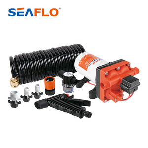 Seaflo-<span class=keywords><strong>Kit</strong></span> de bomba de lavado a presión para coche, <span class=keywords><strong>12V</strong></span>, 4,0gpm, 55PSI, manguera en espiral 7,5 - Product Image 2