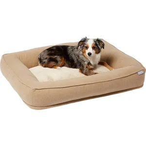 Pet Supplies Wholesale Large Sofa Dog Beds Washable Acrylic Rectangular Bolster Washable Jumbo Orthopedic Luxury Dog Beds