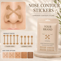 Bandes nasales élastiques en forme d'haltères pour la correction et le remodelage du nez, patchs en tissu non tissé