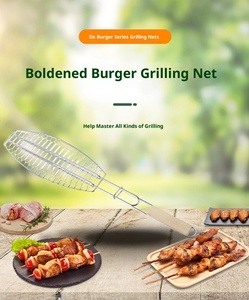 Grille de barbecue en fil de fer robuste pour poisson grillé, avec pince de barbecue extérieure à poignée métallique, multifonction, facile à nettoyer - Product Image 3