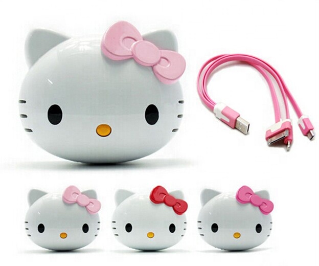 Hello Kitty shape real 4400mAh cartoon power bank