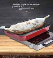 Plaque de cuisson coréenne antiadhésive pour poisson grillé au four, machine à barbecue pour poisson enveloppé de papier, plaque spéciale pour poisson au barbecue