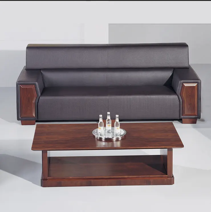 Muebles de oficina cómodos, conjunto de sofá de cuero de último diseño, venta directa de fábrica, gran oferta