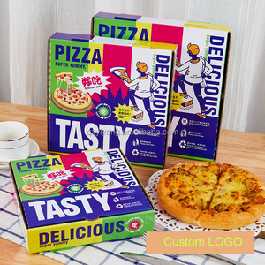 YIYANG all'ingrosso a buon mercato personalizzato stampato personalizzato tutte le dimensioni 9 10 11 12 14 18 pollici 32 33 Cm carta Kraft ondulata <span class=keywords><strong>Burger</strong></span> <span class=keywords><strong>Pizza</strong></span> B - Product Image 5