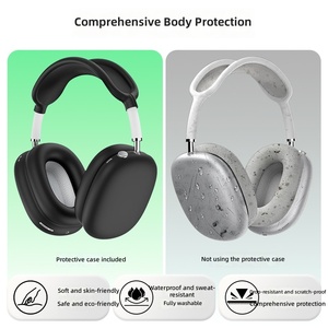 Funda Protectora de Silicona 4 en 1 para Auriculares, Compatible con <span class=keywords><strong>AirPods</strong></span> <span class=keywords><strong>Max</strong></span>, Protector de Almohadillas/Auriculares, Protector de <span class=keywords><strong>Diadema</strong></span> - Product Image 4