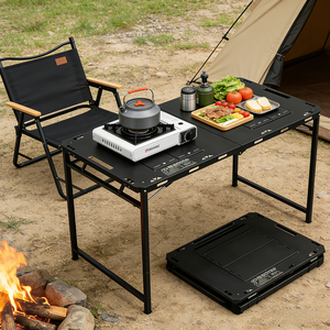 <span class=keywords><strong>Table</strong></span> de camping IGT moderne en acier inoxydable imperméable, portable, hydraulique, installation rapide, pliable pour barbecue en plein air, pique-nique, voyage - Product Image 5