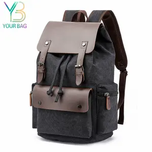 Mochila de lona lazer viagem personalizada, grande capacidade, para computador, atacado, bolsa de escola para homens e mulheres